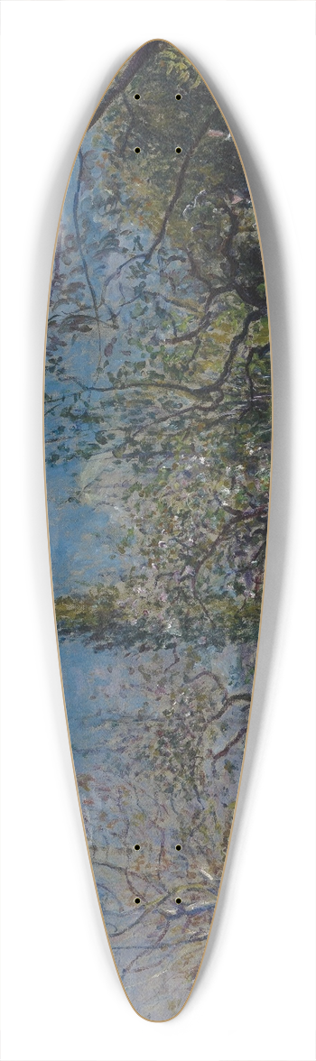 Alfred Sisley - Orchard in Spring 39.3 inch art pintail longboard deck