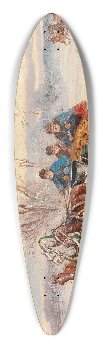 Alfred Steinacker - Winter Ride 39.3 inch art pintail longboard deck