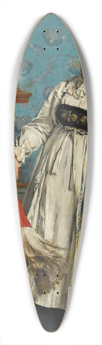 Alfred Stevens - An aspiring connoisseur 39.3 inch art pintail longboard deck