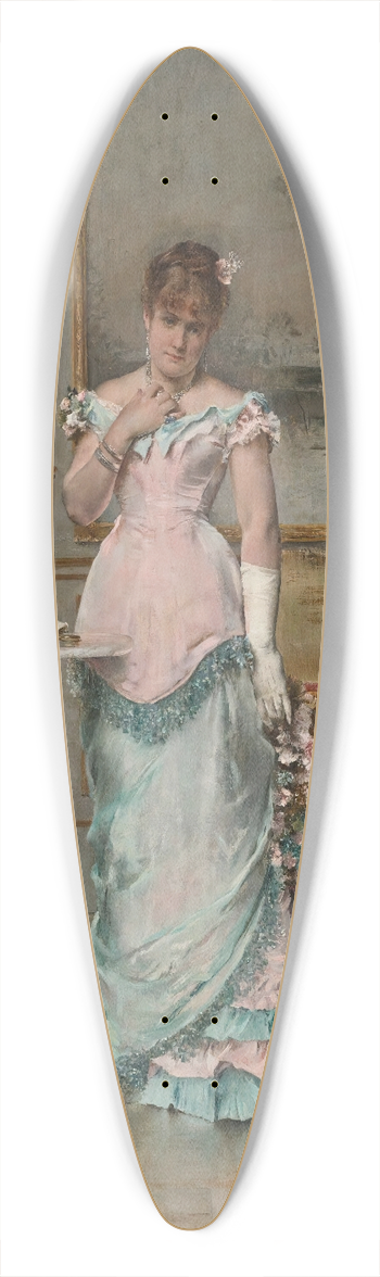 Alfred Stevens - Lattente (Avant Le Bal) 39.3 inch art pintail longboard deck