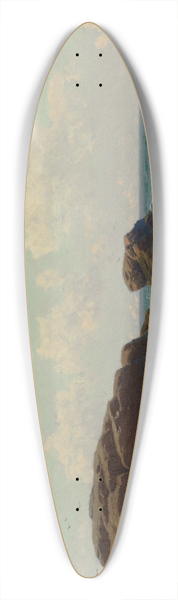 Alfred Thompson Bricher - Afternoon By The Ocean 39.3 inch art pintail longboard deck