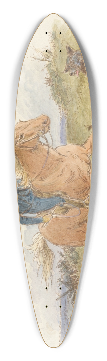 Alfred W. Cooper - The Young Squire 39.3 inch art pintail longboard deck