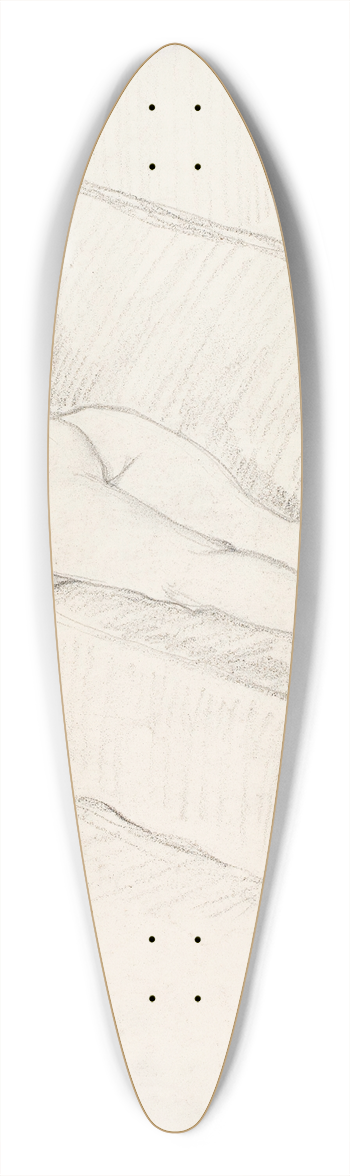 Alfred William Finch - Makaava malli 39.3 inch art pintail longboard deck