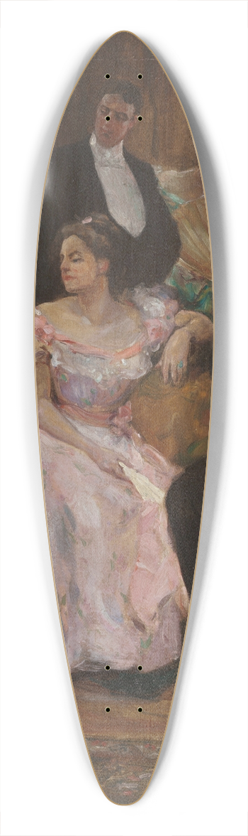 Alice Barber Stephens - A Formal Gathering 39.3 inch art pintail longboard deck