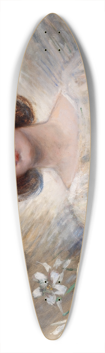 Alice Pike Barney - Easter Lilies 39.3 inch art pintail longboard deck