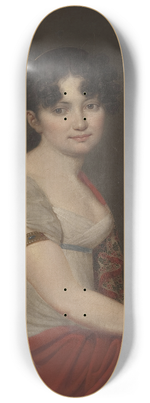 Jan Pfeifer - Portrait of Mrs. Dziekoska, generals wife 8.25 inch art skate deck