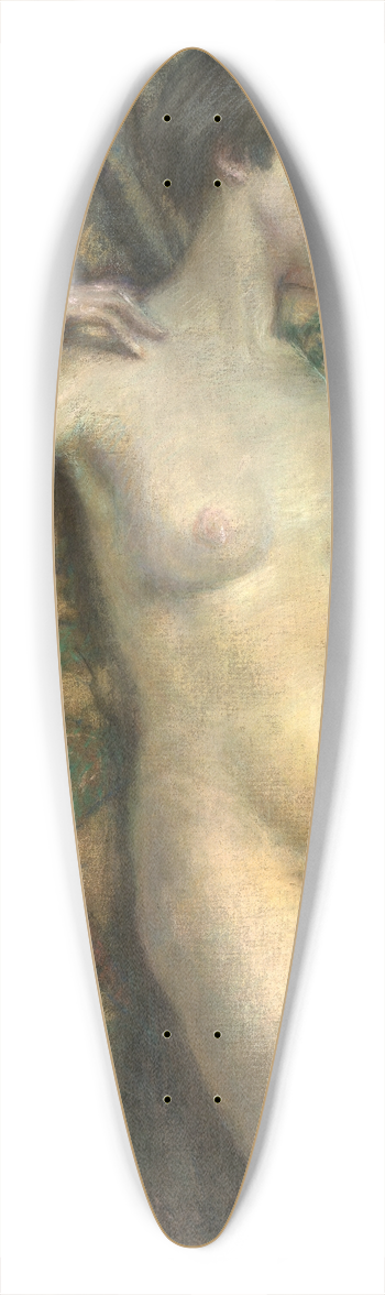 Alice Pike Barney - Nude against Screen 39.3 inch art pintail longboard deck