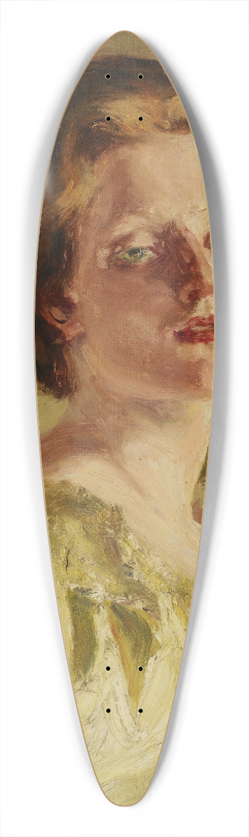 Alice Pike Barney - Study in Auburn 39.3 inch art pintail longboard deck