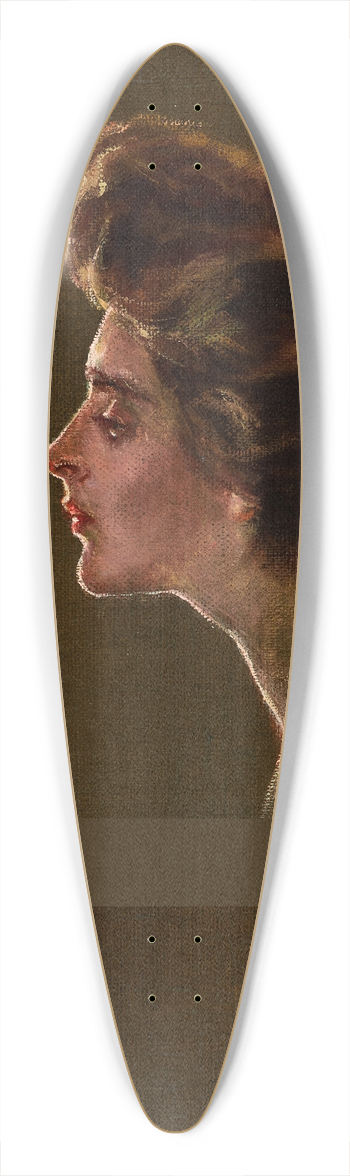 Alice Pike Barney - Vers 1903 39.3 inch art pintail longboard deck
