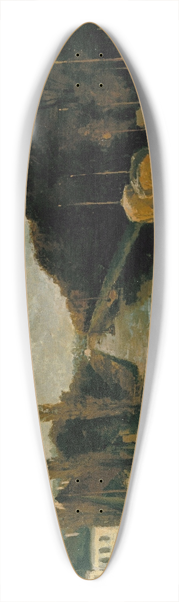 Alphonse Asselbergs - De Oeverpoort in Brussel 39.3 inch art pintail longboard deck