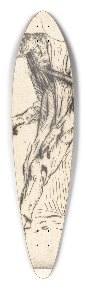 Alphonse Legros - Chickweed Merchant (Marchand de mouron) 39.3 inch art pintail longboard deck
