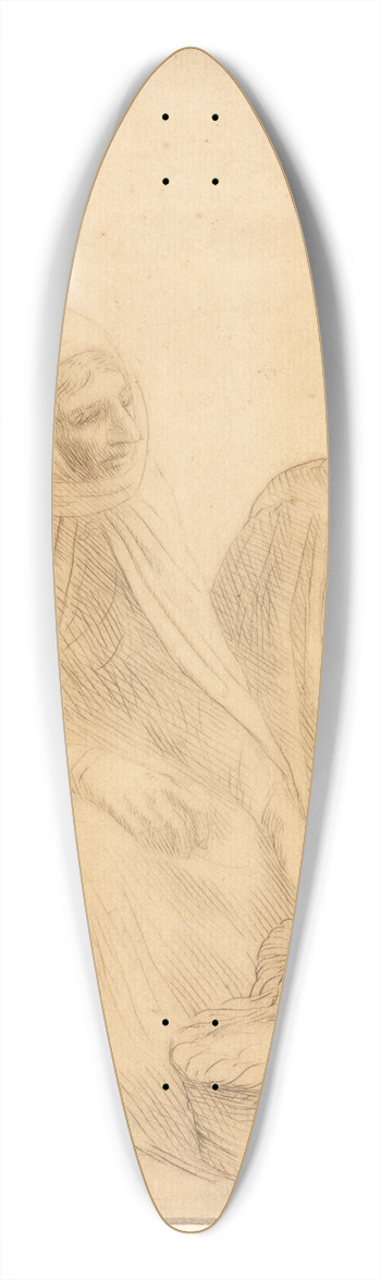 Alphonse Legros - Egg-sellers, 1st plate (Les marchandes doeufs) 39.3 inch art pintail longboard deck