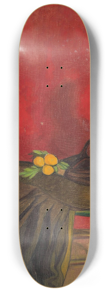 Jan Rembowski - Portrait of a woman with flowers 8.25 inch art skate deck