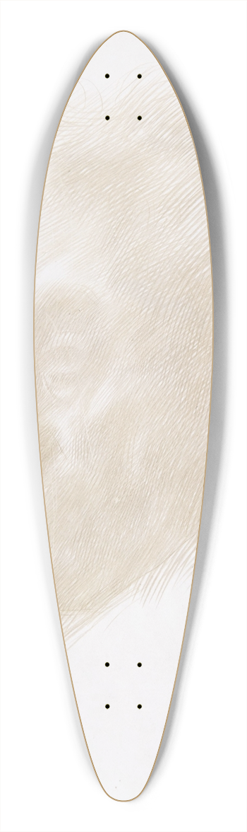Alphonse Legros - Head of a Man 39.3 inch art pintail longboard deck