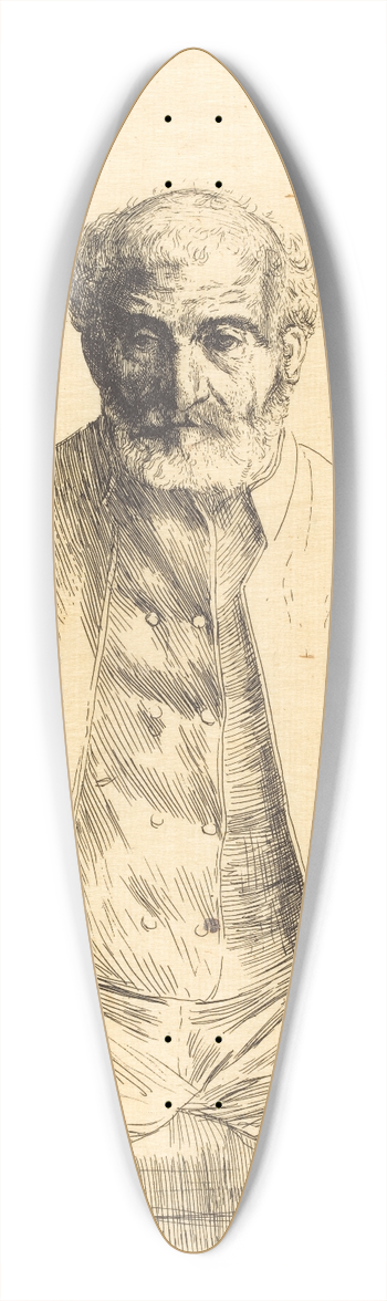 Alphonse Legros - Old man seated (Vieillard assis) 39.3 inch art pintail longboard deck