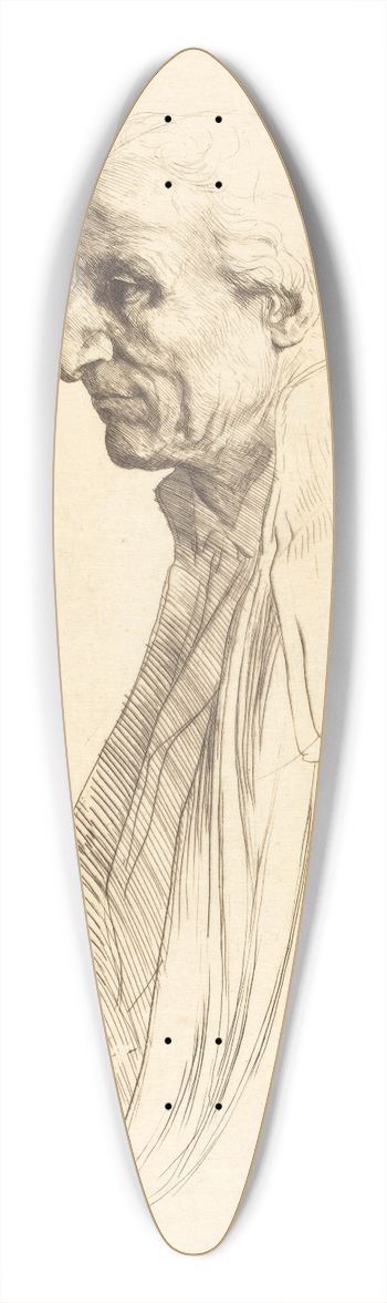 Alphonse Legros - Old Spaniard (Vieil Espagnol) 39.3 inch art pintail longboard deck