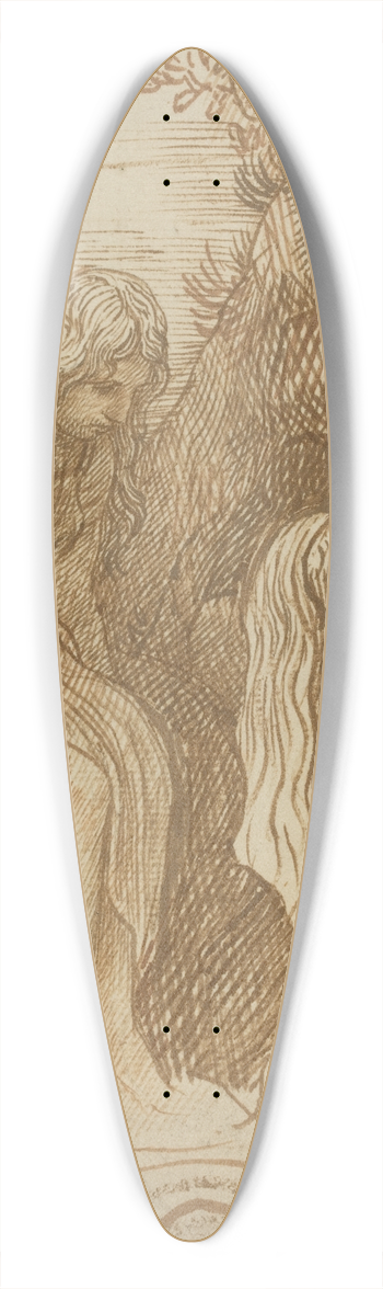Alphonse Legros - Peasant at the Source 39.3 inch art pintail longboard deck