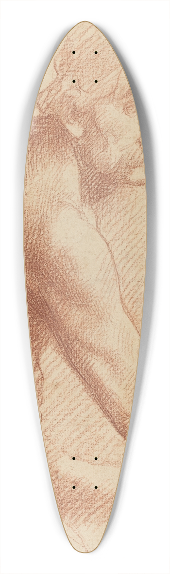 Alphonse Legros - Study of a Greek 39.3 inch art pintail longboard deck