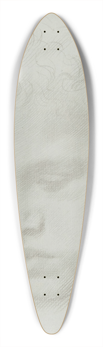 Alphonse Legros - Study of a Head 39.3 inch art pintail longboard deck