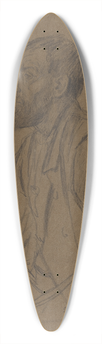 Alphonse Legros - Study of a Workman 39.3 inch art pintail longboard deck
