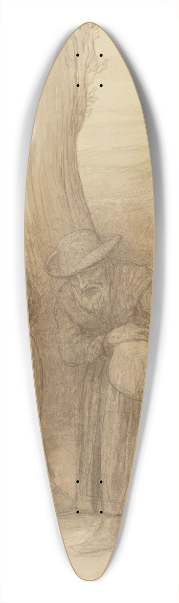 Alphonse Legros - The Departure 39.3 inch art pintail longboard deck