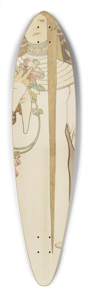 Alphonse Mucha - La Trappistine 39.3 inch art pintail longboard deck