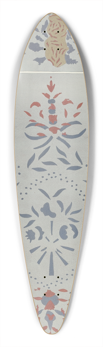 Alvin M. Gully - Stencilled Wall (Detail) 39.3 inch art pintail longboard deck