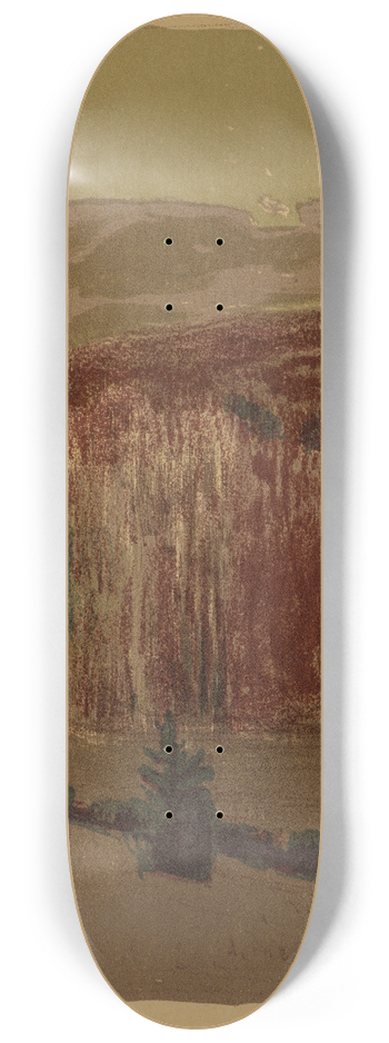 Jan Stanislawski - Landscape with a birch grove 8.25 inch art skate deck