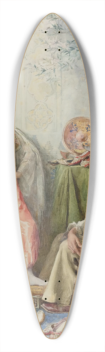Amedeo Simonetti - The harems cobbler 39.3 inch art pintail longboard deck