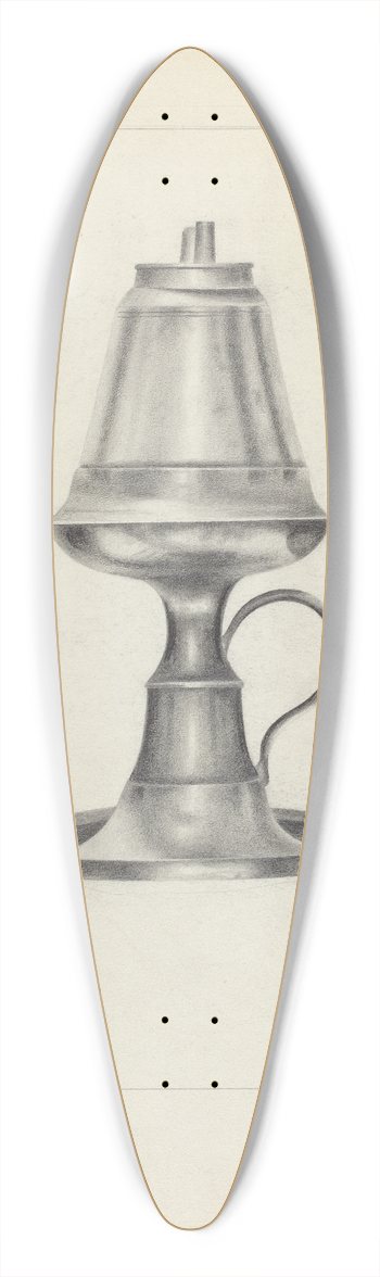 Amelia Tuccio - Camphene Lamp 39.3 inch art pintail longboard deck