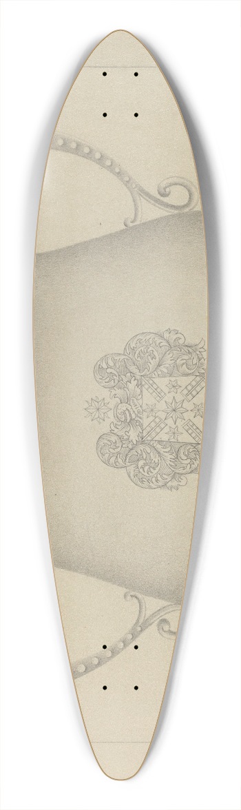 Amelia Tuccio - Silver Caudle Cup 39.3 inch art pintail longboard deck