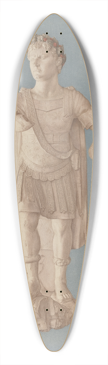 American 20th Century - Figurehead  Julius Caesar 39.3 inch art pintail longboard deck