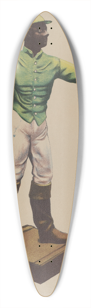 American 20th Century - Jockey Hitching Post 39.3 inch art pintail longboard deck