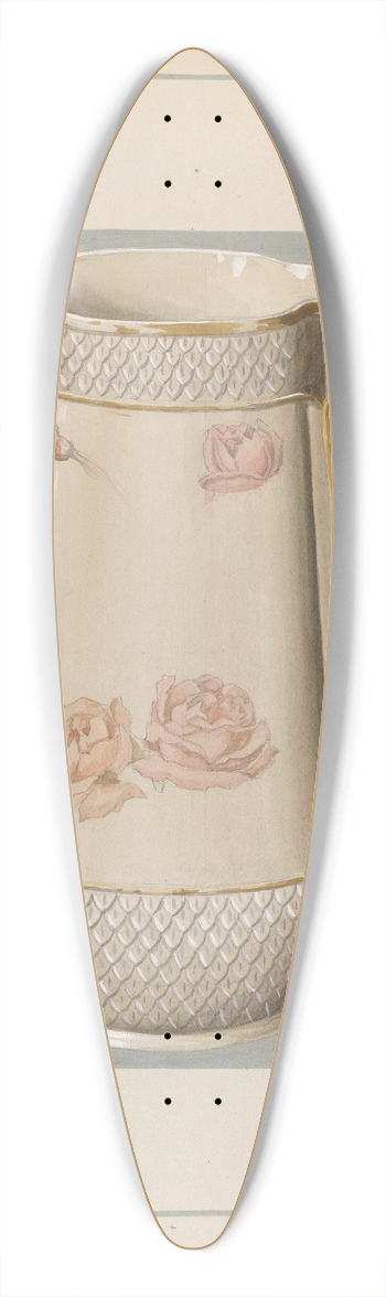 American 20th Century - Pitcher 39.3 inch art pintail longboard deck
