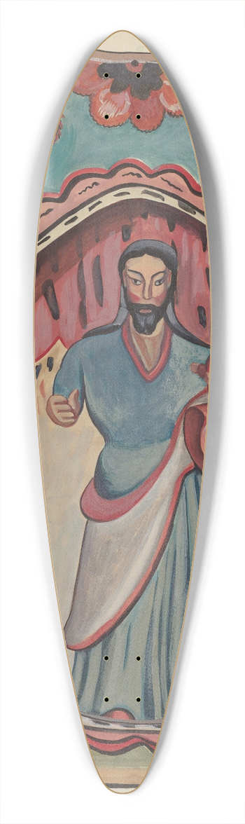 American 20th Century - Retablo 39.3 inch art pintail longboard deck