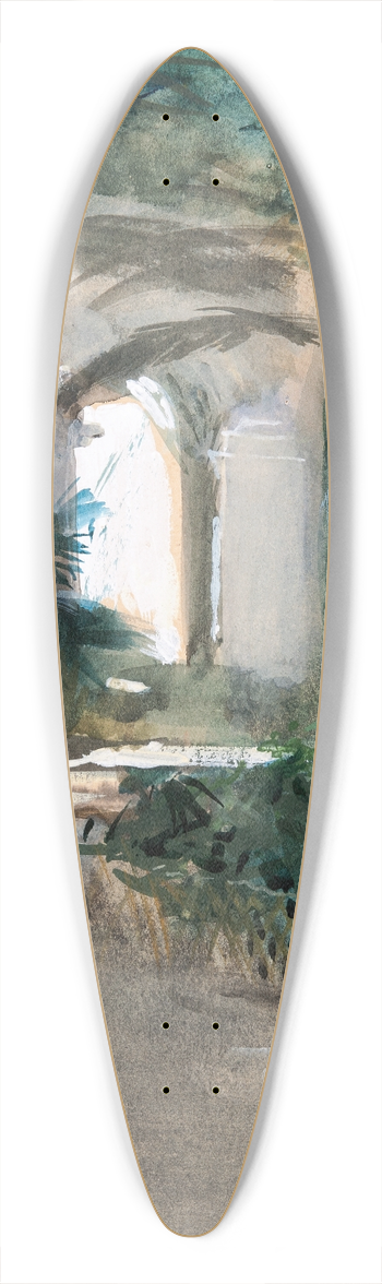 Anders Zorn - Garden in Algiers 39.3 inch art pintail longboard deck