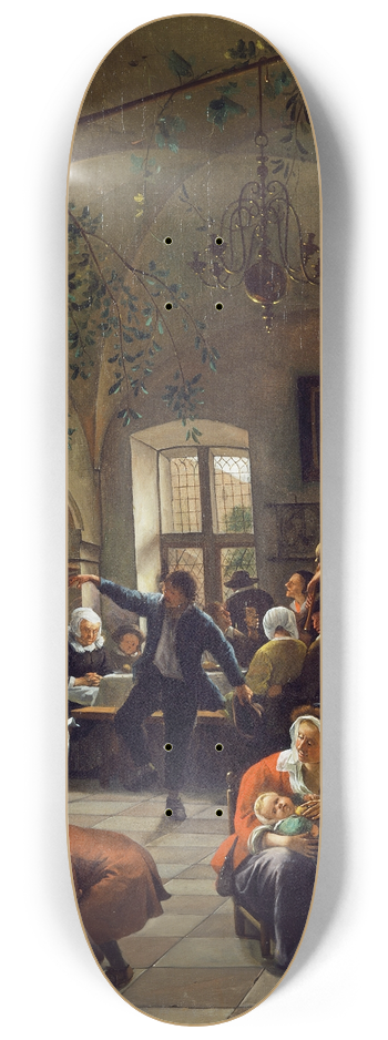 Jan Steen - Merrymaking in a Tavern 8.25 inch art skate deck