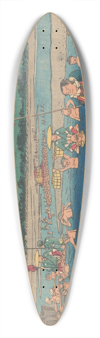 And Hiroshige - Kanaya 39.3 inch art pintail longboard deck