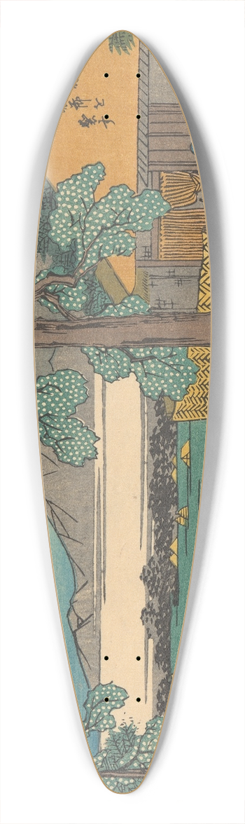 And Hiroshige - Numazu 39.3 inch art pintail longboard deck