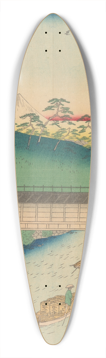 And Hiroshige - Ochanomizu Bridge 39.3 inch art pintail longboard deck