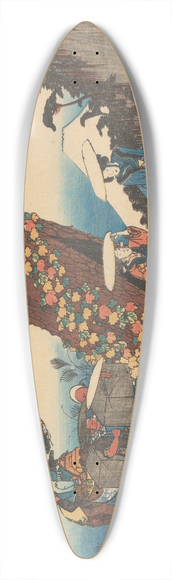 And Hiroshige - Wedding Procession 39.3 inch art pintail longboard deck
