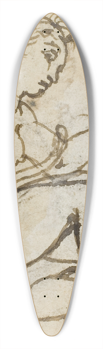 Andrea Lilio - Venus and Cupid 39.3 inch art pintail longboard deck