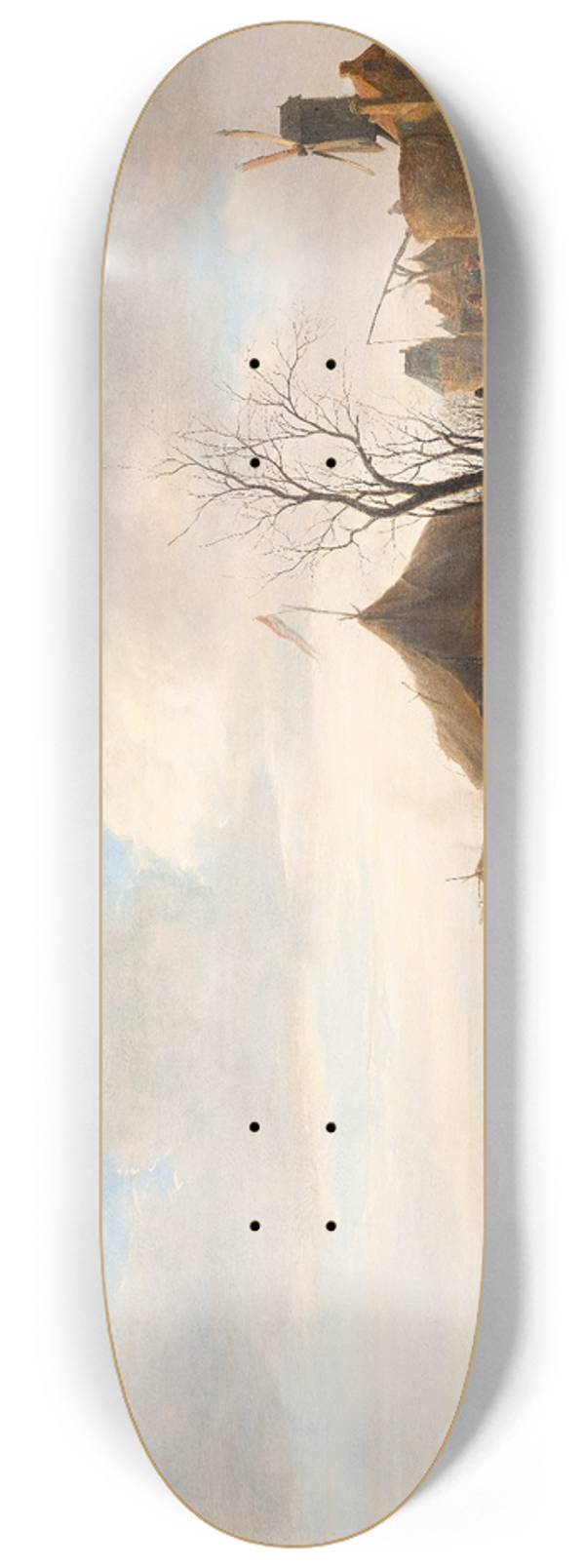 Jan Steen - Winter scene 8.25 inch art skate deck