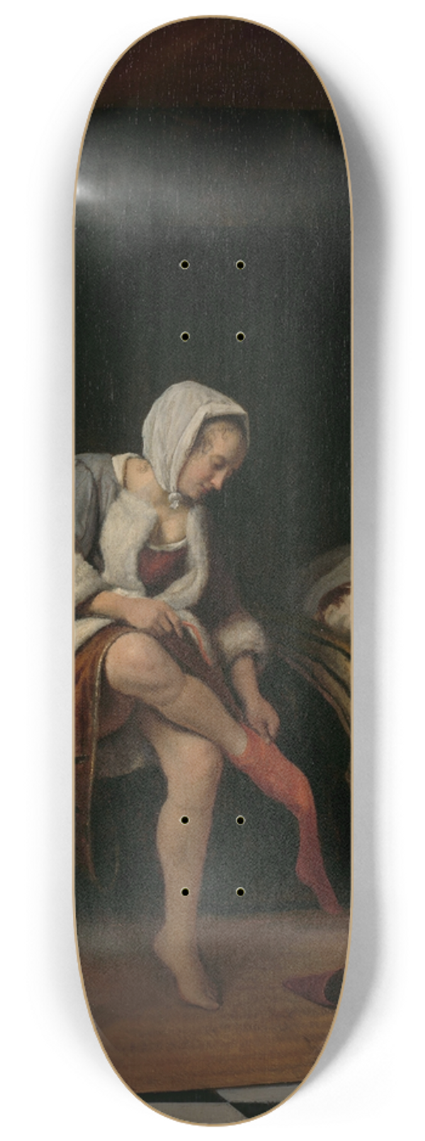 Jan Steen - Woman at her Toilet 8.25 inch art skate deck