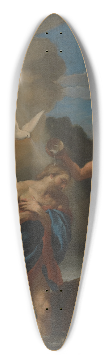 Andrea Sacchi - The Baptism ofChrist 39.3 inch art pintail longboard deck