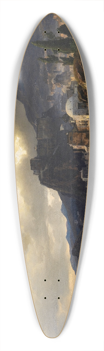 Andreas Achenbach - Abendstimmung an der griechischen Kste 39.3 inch art pintail longboard deck