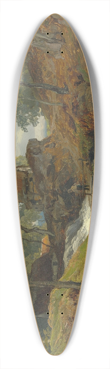 Andreas Achenbach - Am Wildbach 39.3 inch art pintail longboard deck
