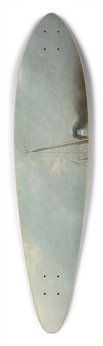 Andreas Achenbach - Hafen von Ostende 39.3 inch art pintail longboard deck