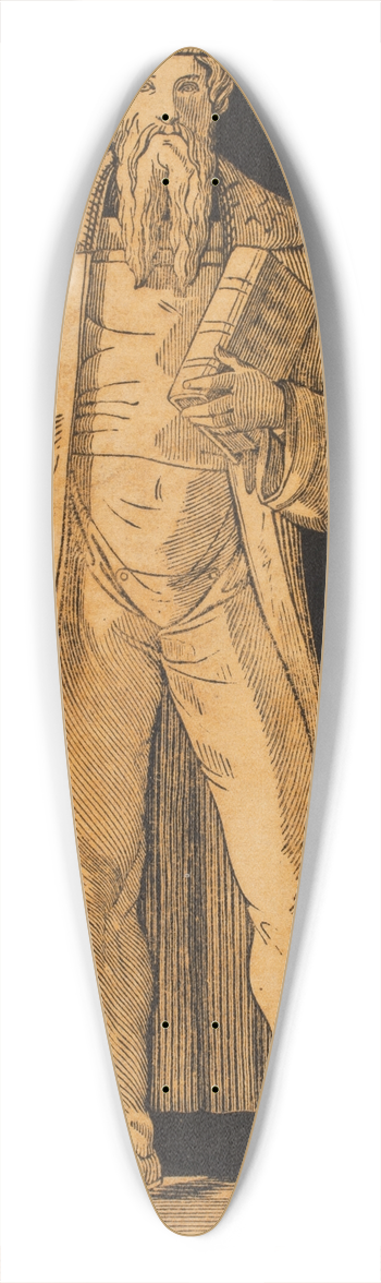 Andreas Flinch - Johannes Guttenberg 39.3 inch art pintail longboard deck