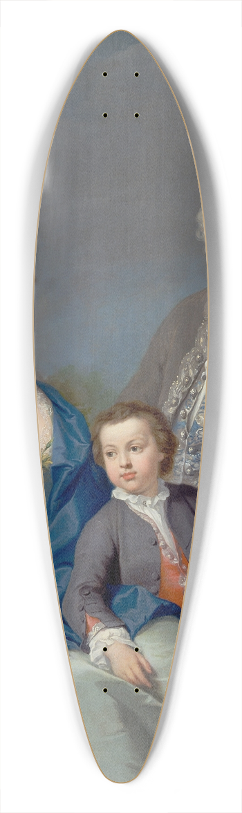 Andrea Soldi - Sir Robert and Lady Smyth with Their Son, Hervey 39.3 inch art pintail longboard deck